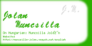 jolan muncsilla business card